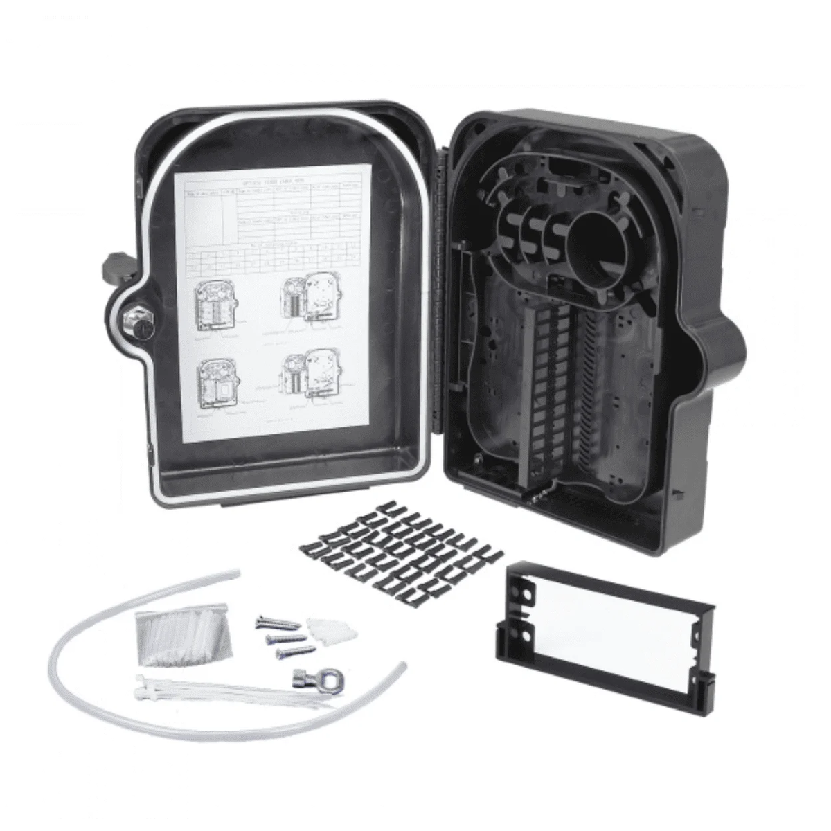 Кросс-муфта оптическая 24SC/48LC, с съёмными кассетами LGX, чёрная